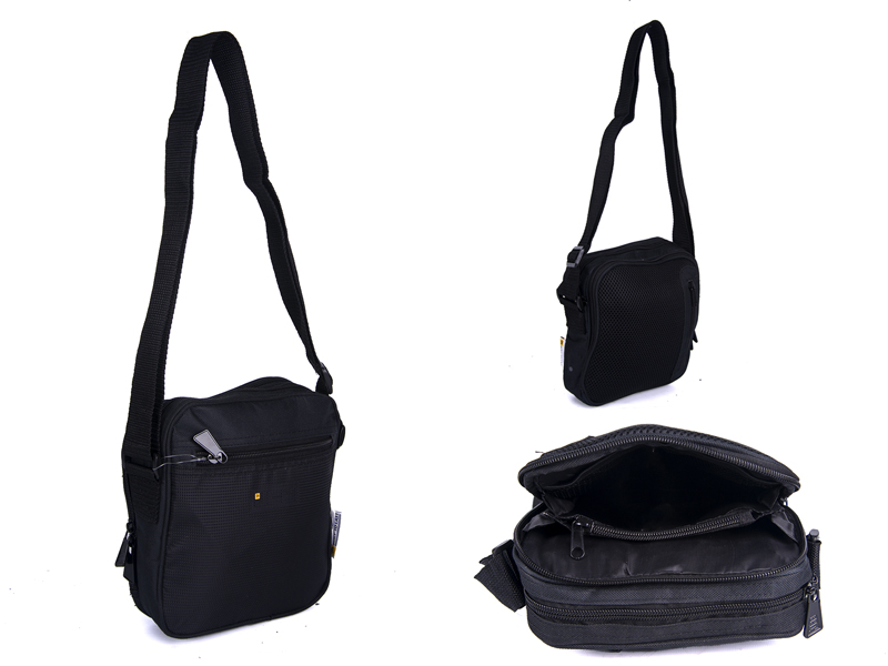 (image for) JCB20 black X-body bag with mesh back and 4 zips